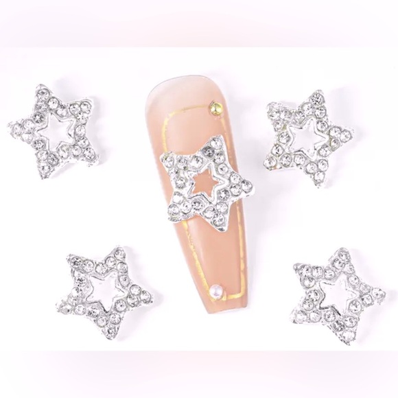 Accessories - sparkly cute star nail gems y2k